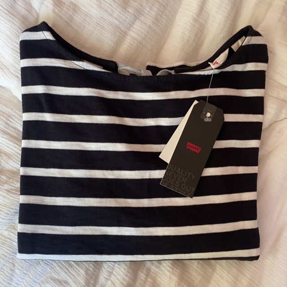 New Levi's Cora Sailor Long Sleeve striped Tee - Picture 7 of 7